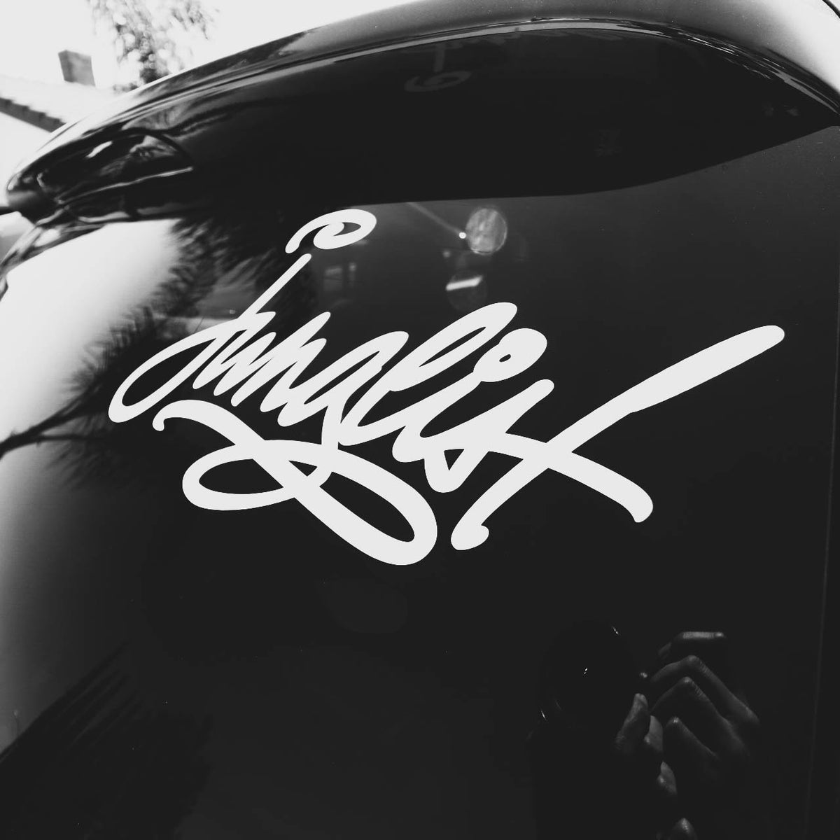 Large Junglist window decal.