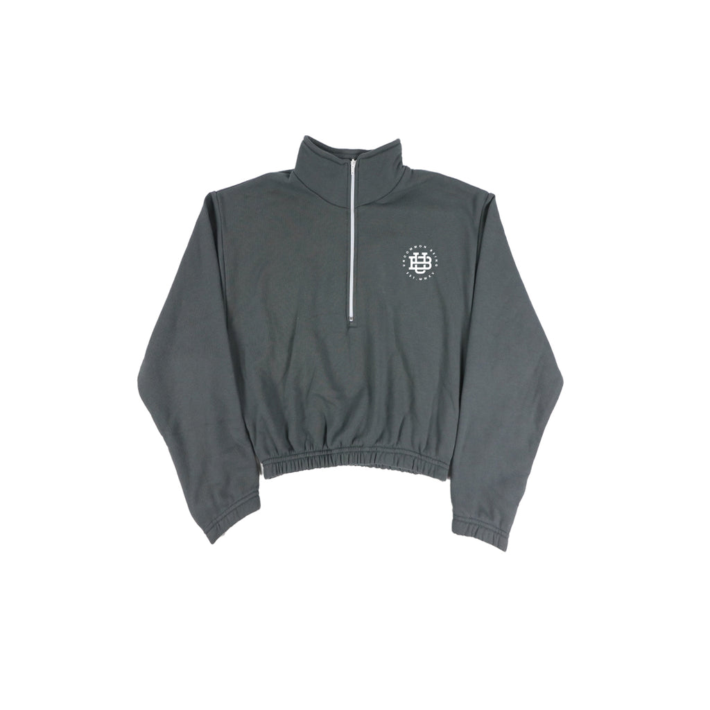 Women Cropped Half Zip up