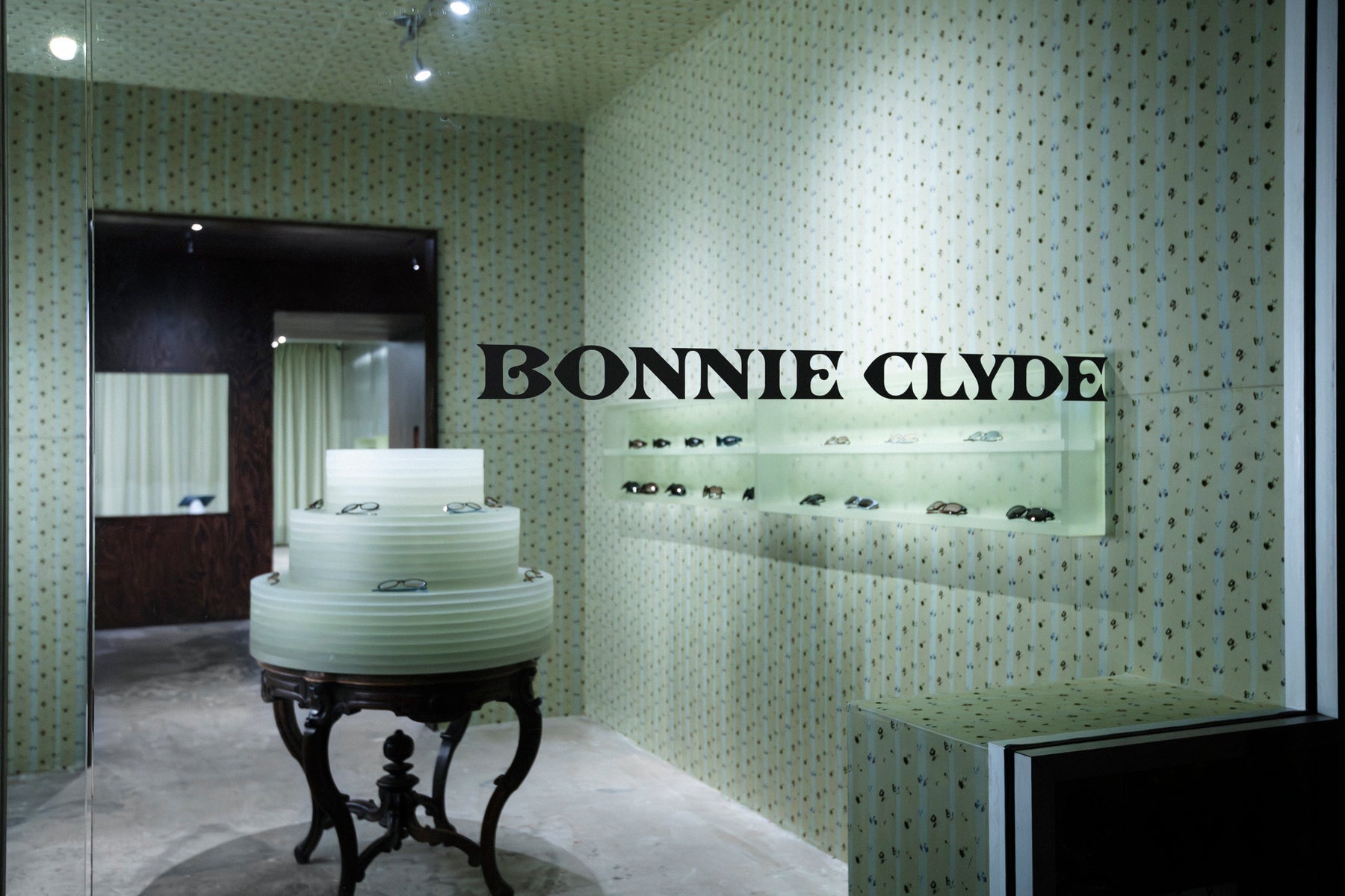 Modern eyewear boutique interior